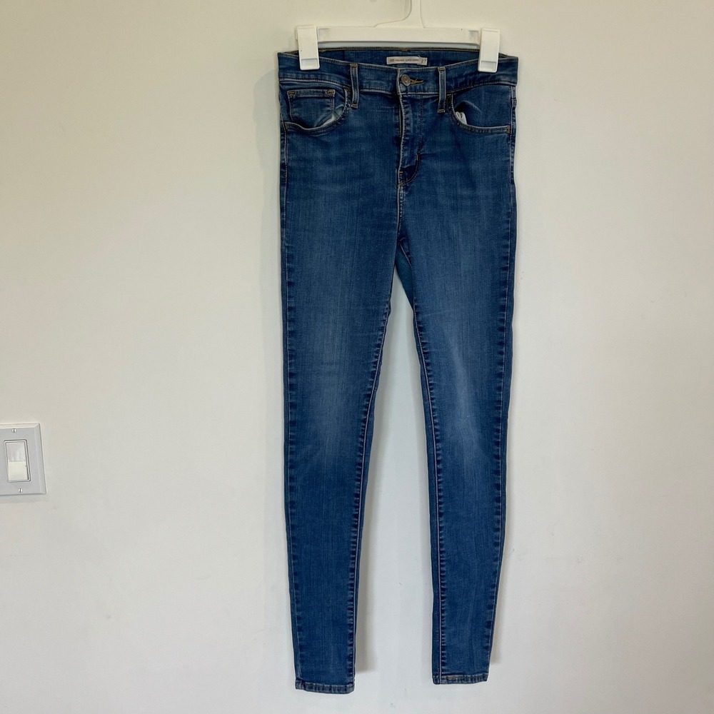 Levis 720 High Rise Super Skinny Jeans Blue Medium Wash Denim Size 27